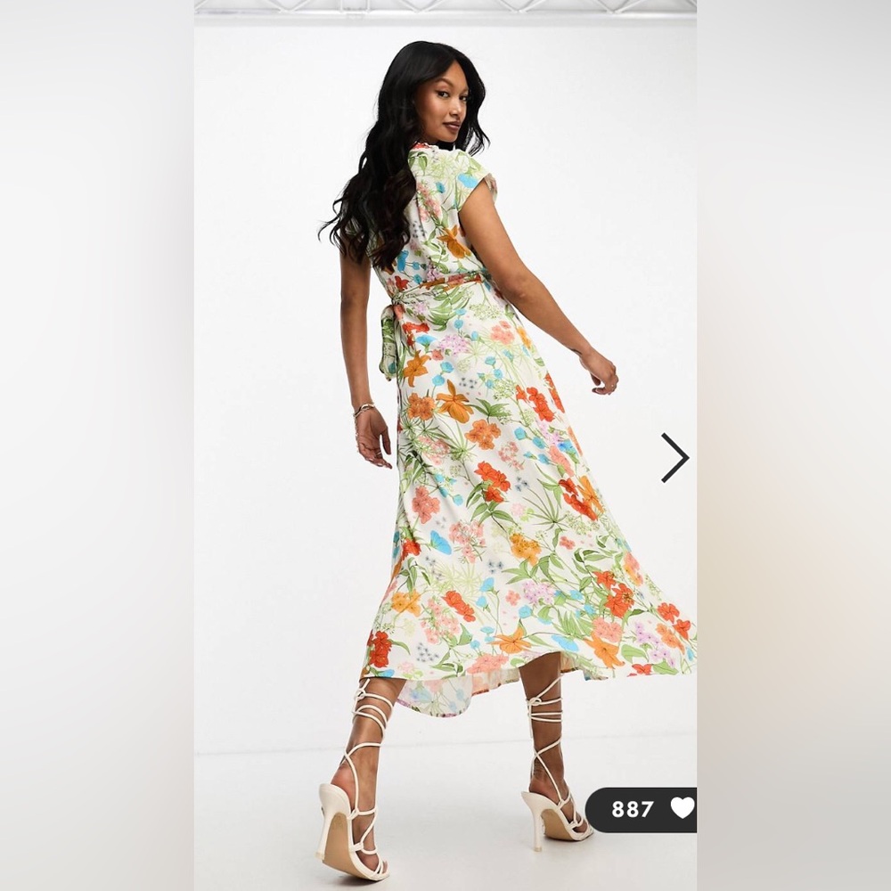 NWT & Other Stories wrap maxi dress in multi floral print - Picture 7 of 7